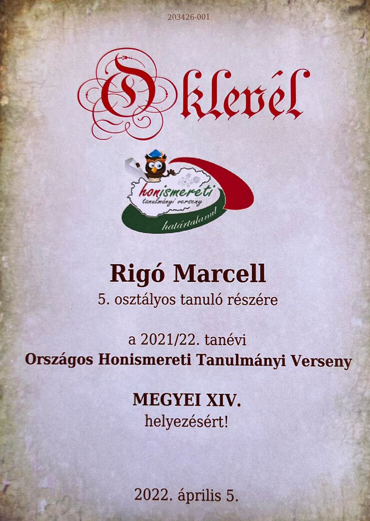 WudiSuli | Budakeszi Német Nemzetiségi Általános Iskola | Országos Honismereti Tanulmányi Verseny